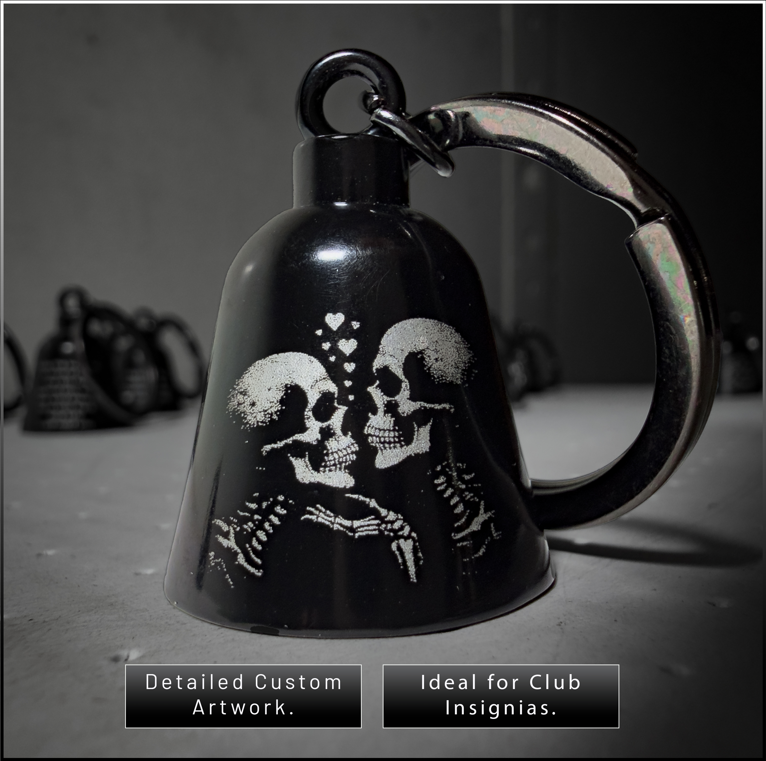 Classic Engraved Biker Bell — view 2