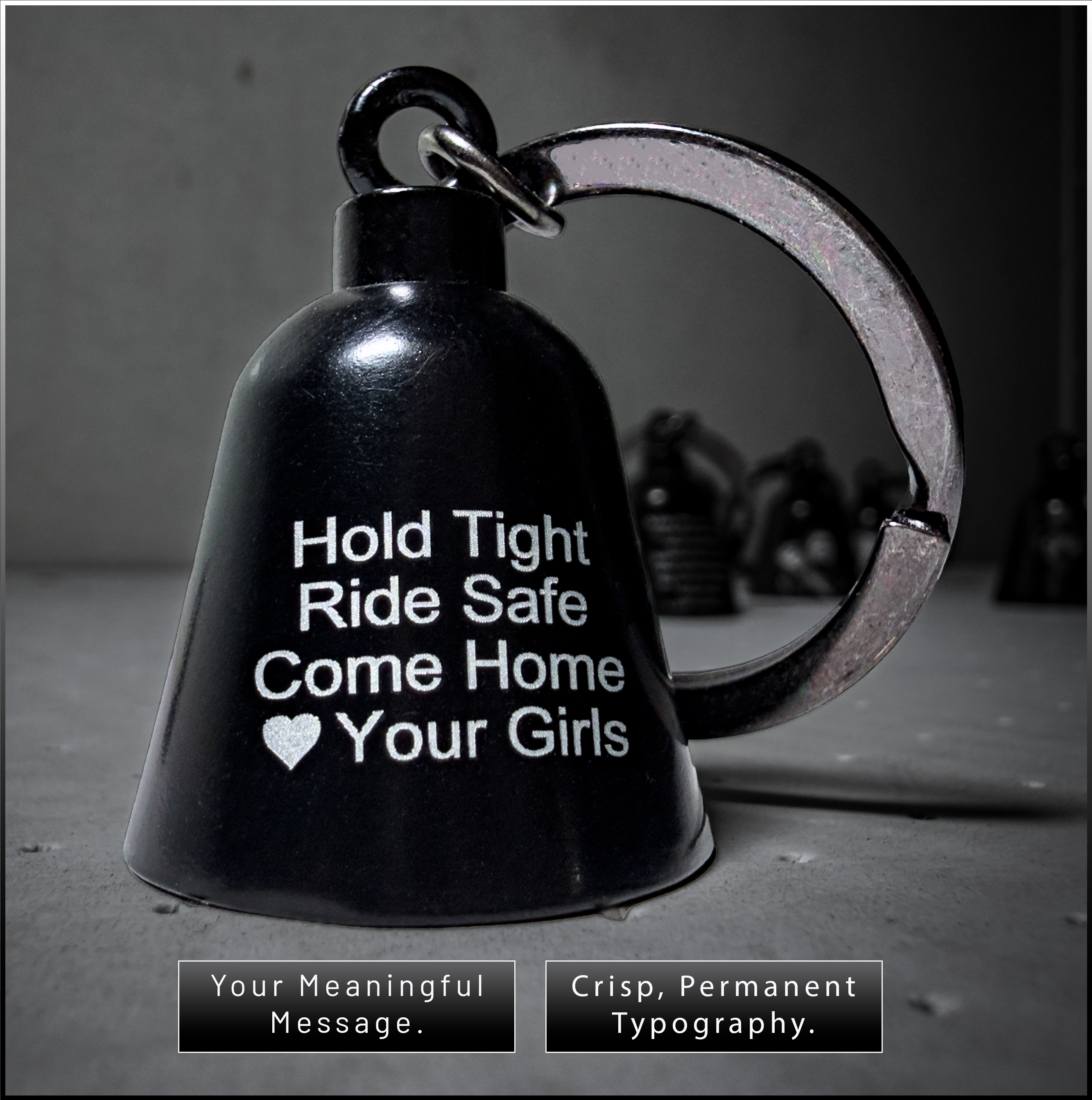 Deluxe Engraved Biker Bell — view 2